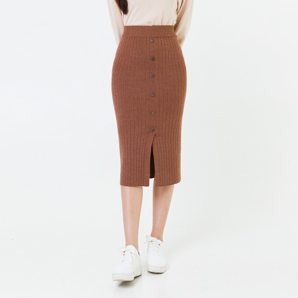 Chân váy midi nẹp giả VIENTRAN V62I20T002 (Nhiều màu) | BigBuy360 - bigbuy360.vn