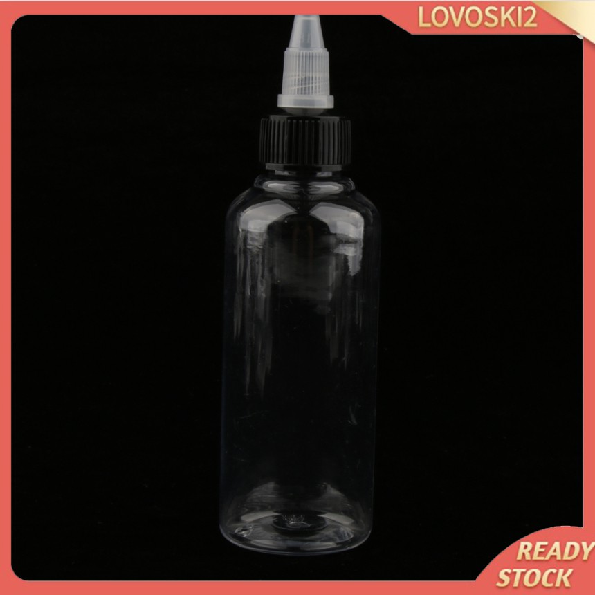 10 x 100ml Plastic Liquid Ink Pigment Painting Bottles with Twist Top