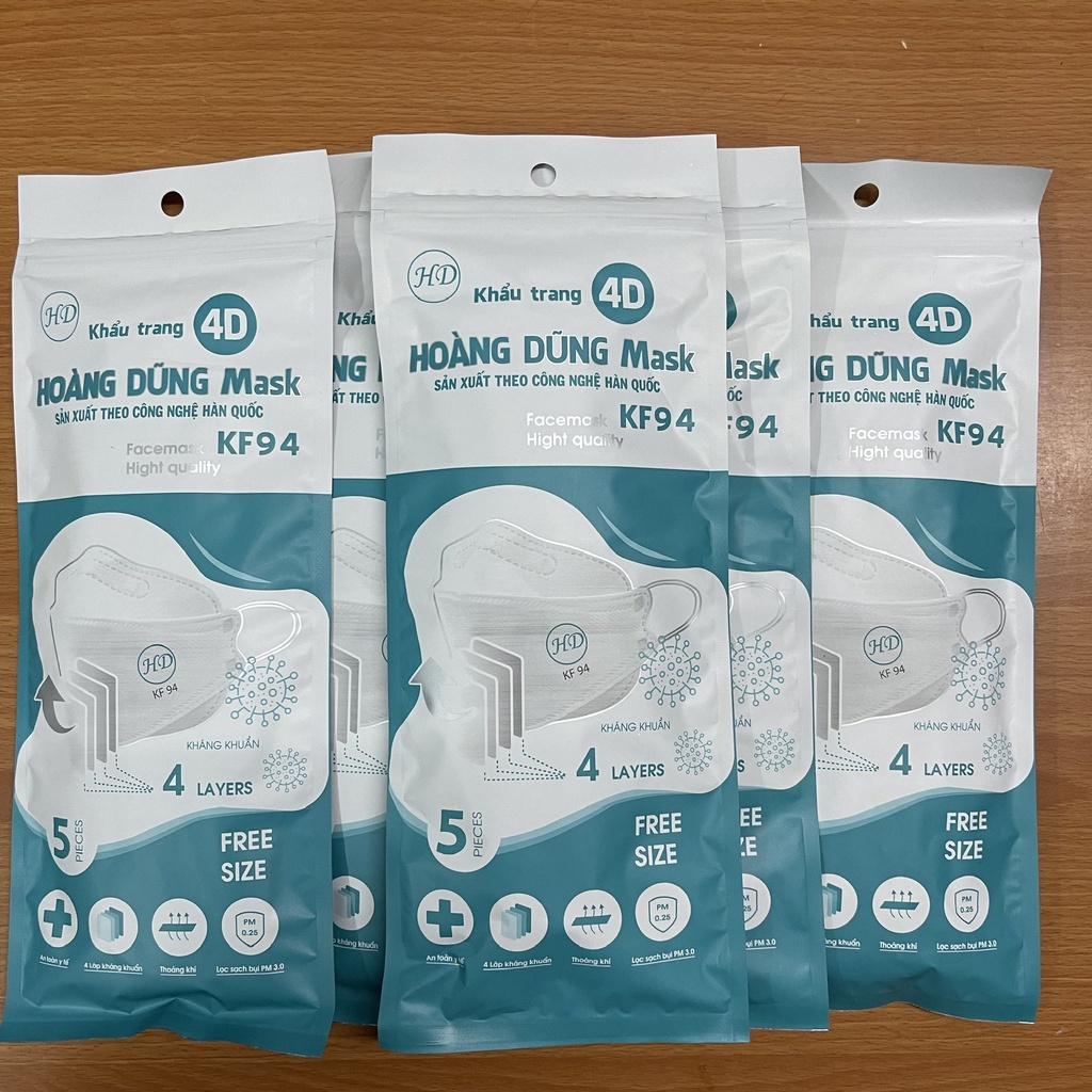 Khẩu Trang KF94 4 Lớp An Phong HD Mask 4D Chống Bụi Mịn Hàn Quốc