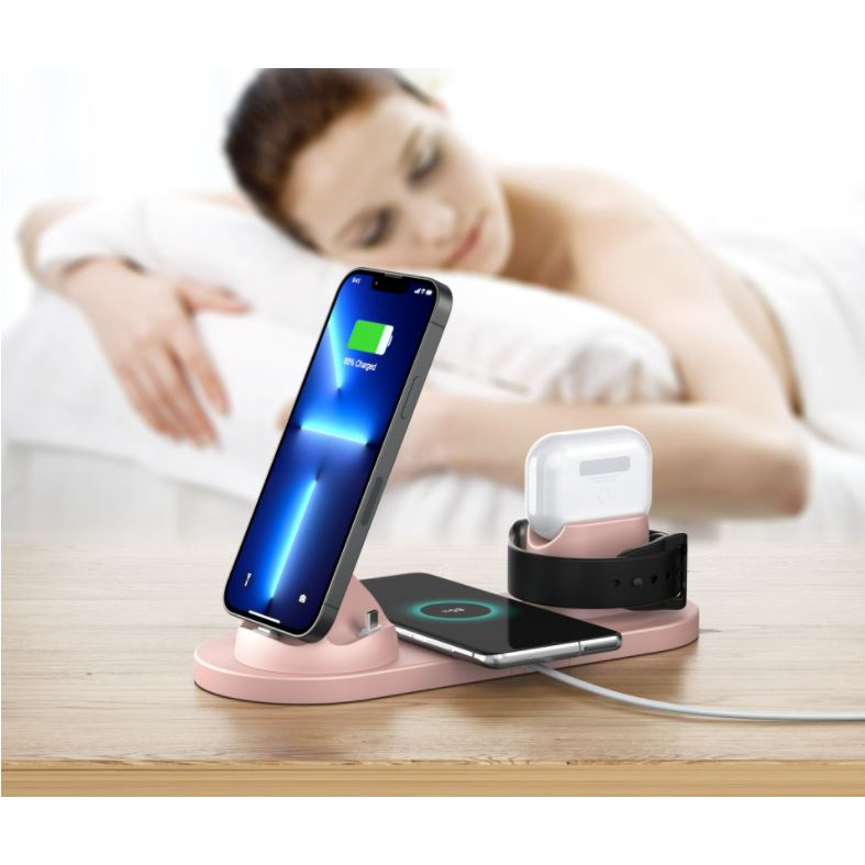 Đế Sạc Nhanh Không Dây Đa Năng Cho IPhone Samsung Android Airpods