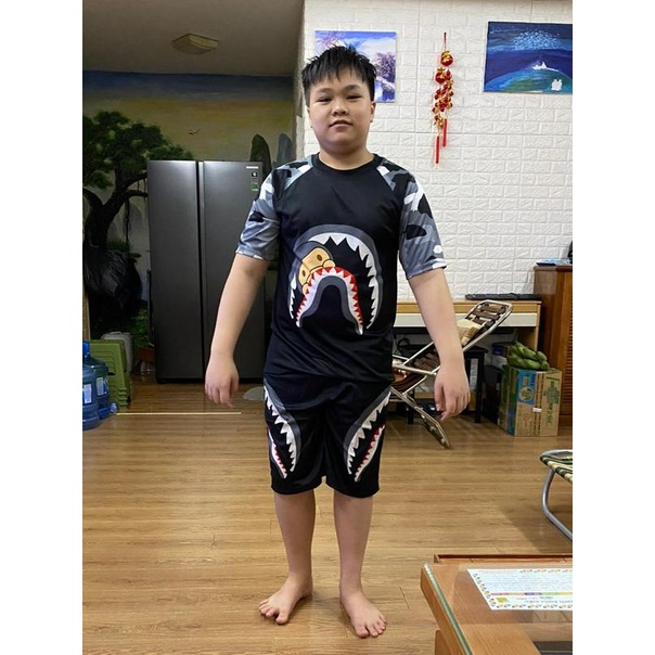 Bộ thun hè nam Bape, đồ bộ nam vải thun lạnh cực đẹp nhiều mẫu