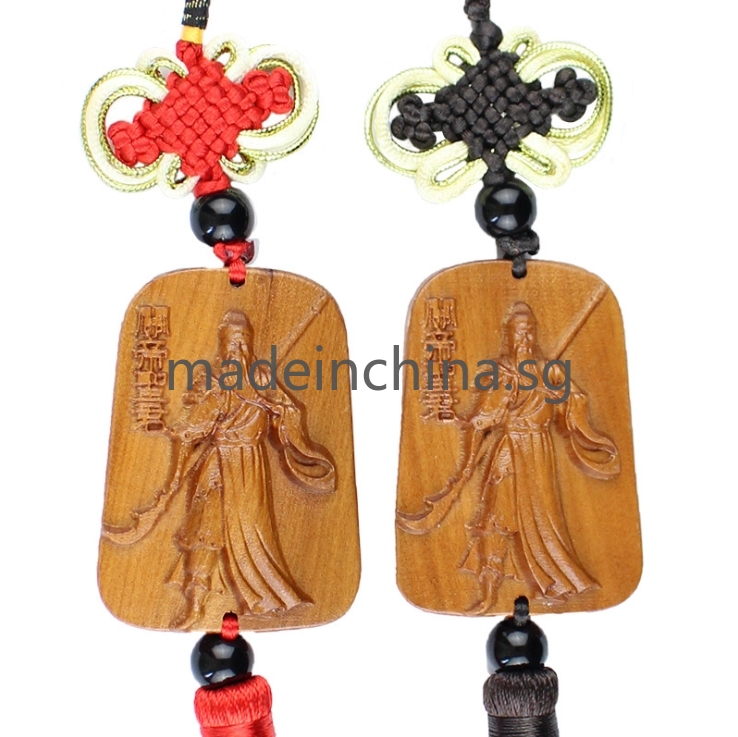 Phụ Kiện Trang Trí Xe Hơi Bằng Gỗ Đào Phong Cách Trung Hoa