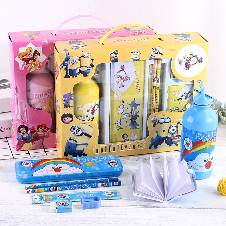 Bộ Đồ Dùng Học Tập 7 Món Doremon Minion, Combo Đồ Dùng Học Tập Cute Nhiều Đồ Xịn Sò Hamin