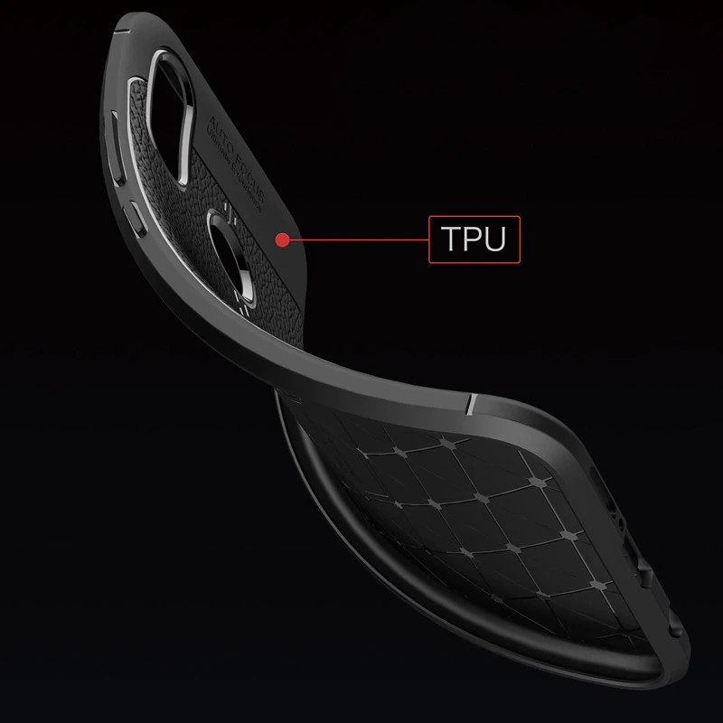 Ốp Lưng Auto Focus Vân Da Cho Huawei Nova 3e