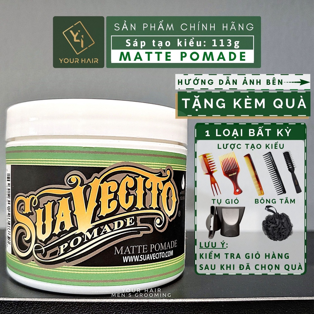 Sáp tạo kiểu Suavecito Matte Pomade 113g