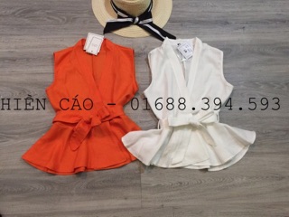 Áo đũi sát nách vạt xoè