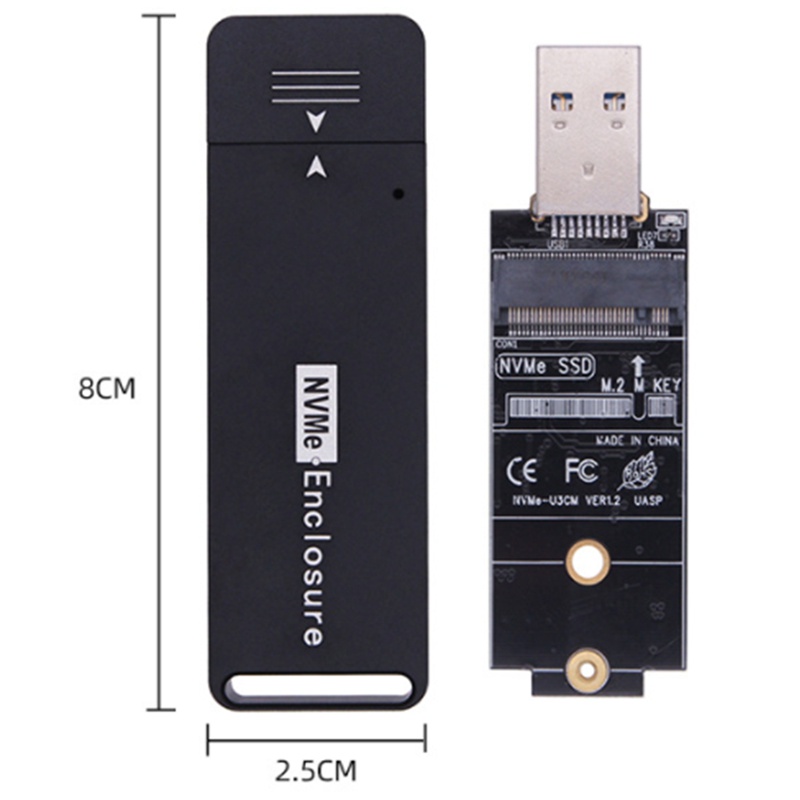 Hộp Đựng Ổ Cứng Ssd Nvme Nvme Sang Usb M.2 Nvme Box 10gbps Usb3.1 Type-A Pcie M2 Ssd