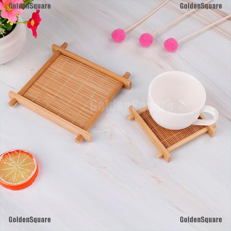 Đế lót ly trà bằng tre trang trí nhà bếp