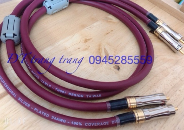 Cặp Dây tín hiệu lõi bạc cao cấp Taiwan 1 mét