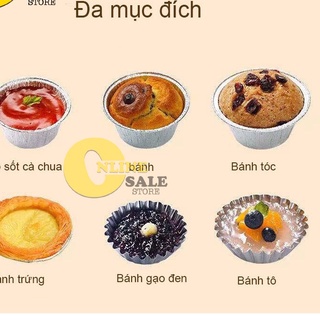 Set 50-100 Đế Cốc Chén Giấy Bạc Lót Khuôn Nướng Bánh tart Trứng Tiện Dụng Trong Nhà Bếp
