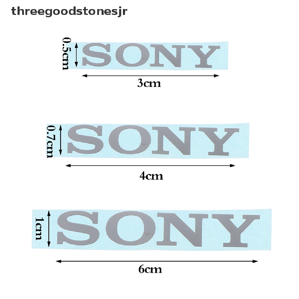 Miếng dán logo kim loại màu bạc thiết kế sang trọng trang trí điện thoại máy tính Sony