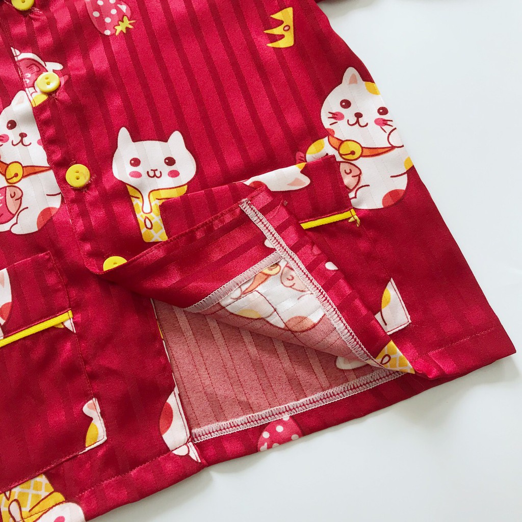 Đồ bộ Pijama dài cho bé trai bé gái vải Gấm mềm mịn đẹp thoáng mát size 10-45kg