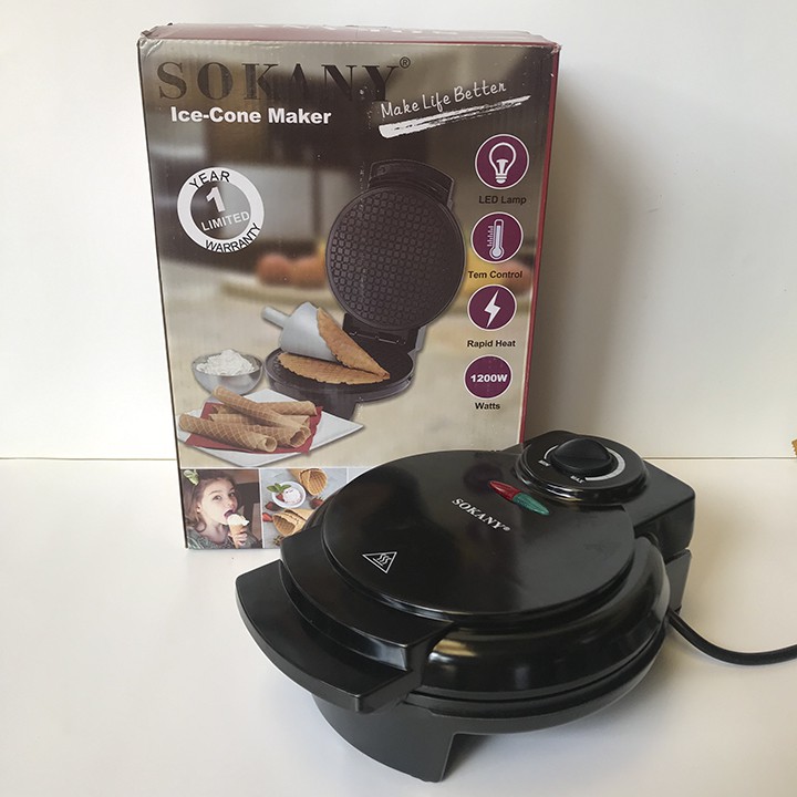 Máy làm vỏ ốc quế vỏ kem Sokany(Ice cream cone maker)