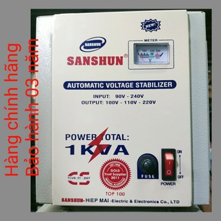 Ổn Áp SANSHUN (HASHIMA) 1KVA dãi 90V bảo hành 3 năm