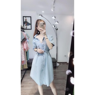 đầm sơmi bò