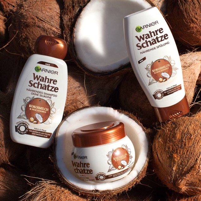 Gội xả sữa dừa và macca GARNIER - nội địa Đức