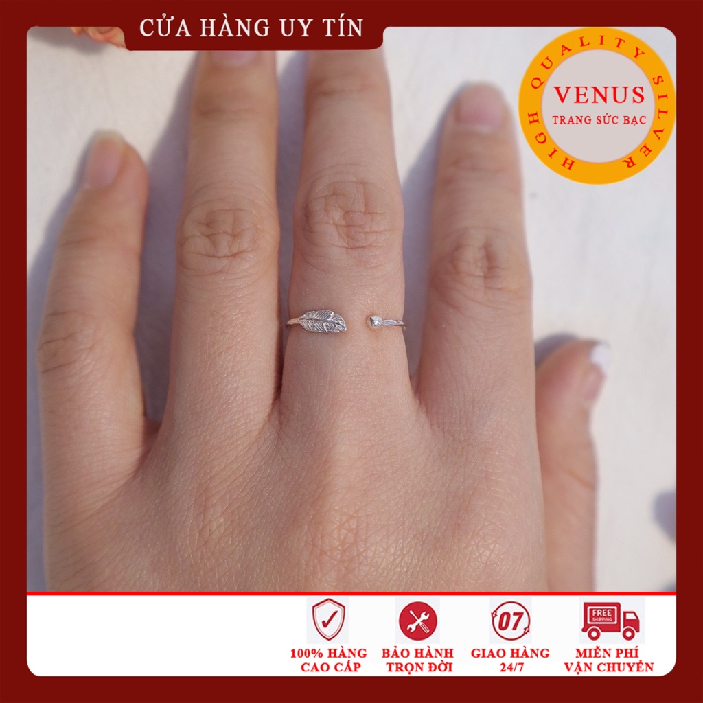 Nhẫn lông vũ bạc ta- Mã sản phẩm VENUSN21