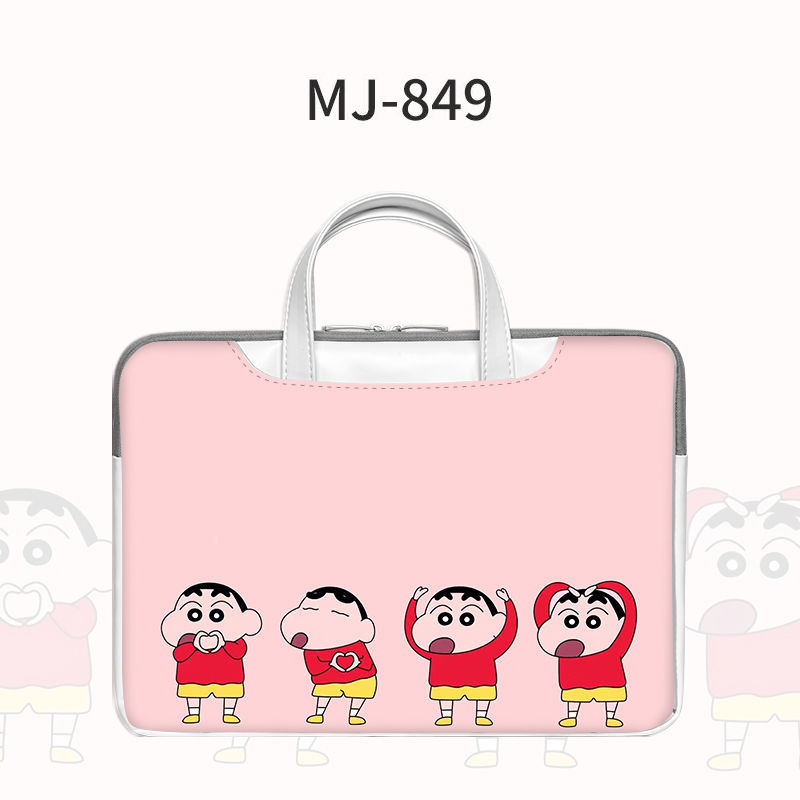 Waterproof Laptop Bag 15.6 Inches Cartoon Crayon Shin-Chan Pattern Bag 12 13 13.3 14 14.6 15 16.1 17.3 Inch Sleeve Cute Anti-fall Handbag Large Capacity Laptop Bag