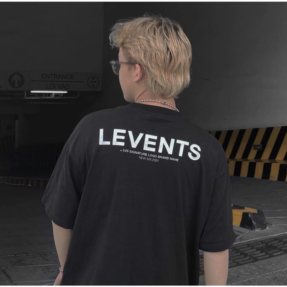 Áo thun Tee Levents XL Logo Áo thun tay lỡ nam nữ logo XL màu đen chữ trắng chất cotton cao cấp