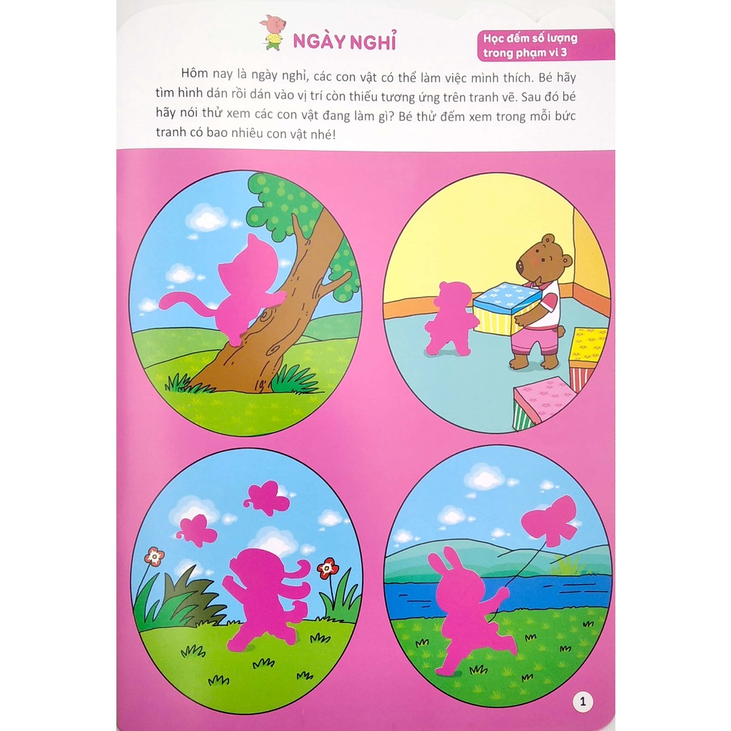 Sách 178 Stickers - Bóc Dán Thông Minh Phát Triển Khả Năng Tư Duy Toán Học (3 - 4 Tuổi) - Tập 1
