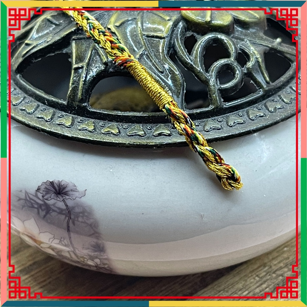 Vòng tay may mắn chỉ ngũ sắc phối chỉ vàng mang lại tài lộc kích thước 15cm/16cm/17/18cm