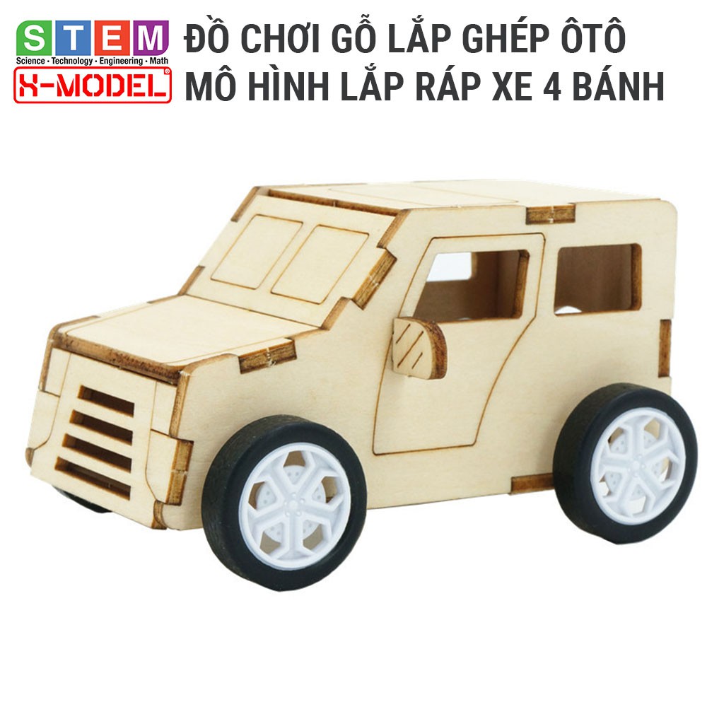 Đồ chơi lắp ráp thông minh Xe ô tô 4 bánh có mui ST10 X-MODEL cho bé Đồ chơi tự làm DIY|Giáo dục STEAM