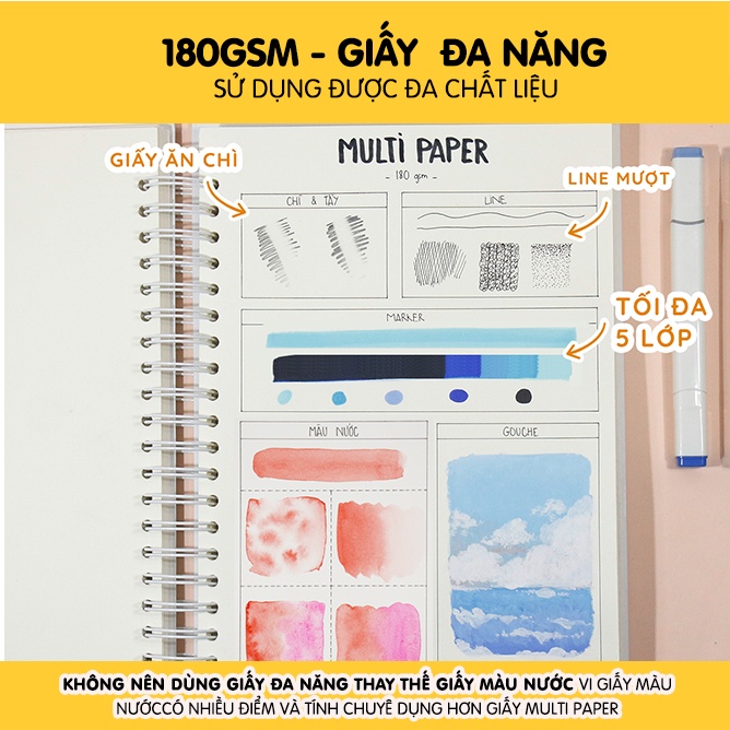 Sổ Phác Thảo Kèm Anime Tutorial Phiên Bản Premium Edition - Sổ Vẽ - Sketchbook - Ong Mặt Bự