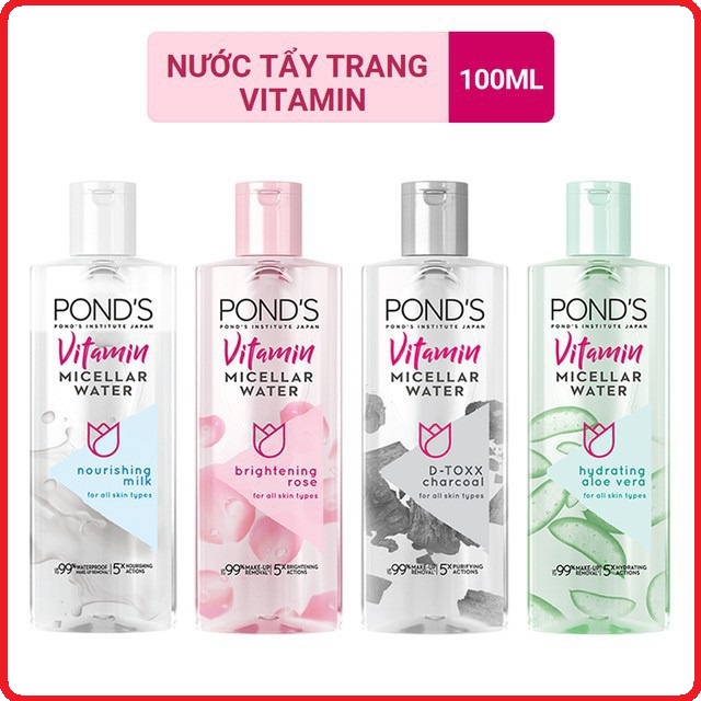 Nước tẩy trang làm sáng da Pond's White Beauty Micellar Water Vitamin 100ml