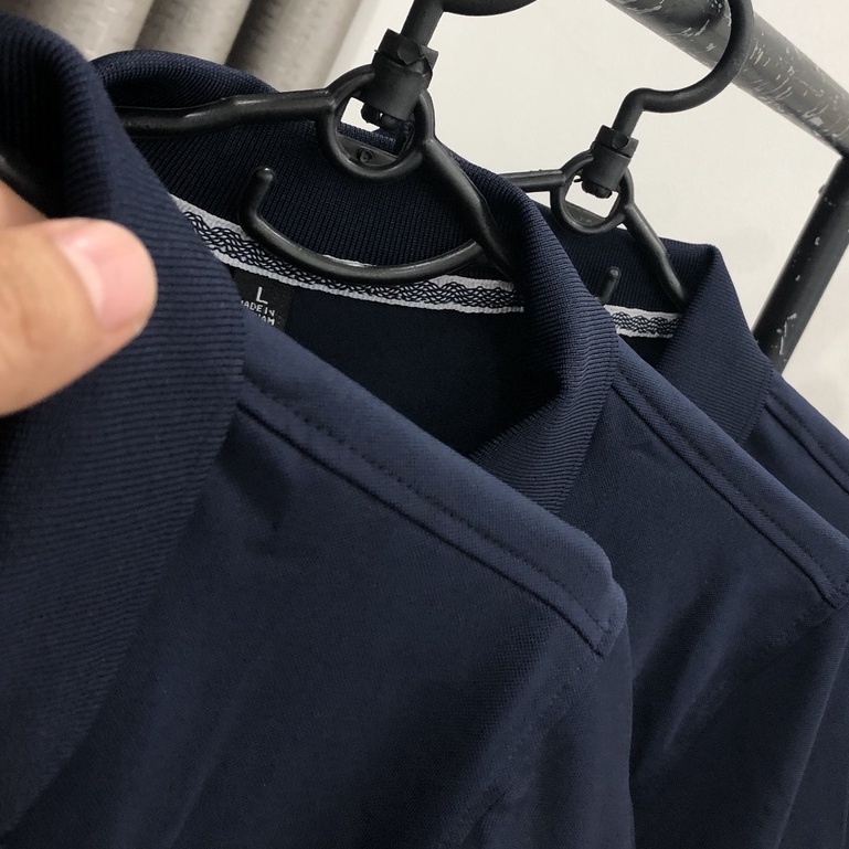 Áo Thun Có Cổ Polo Cá Sấu 4 Chiều Andromeda Ngắn Tay Màu Xanh Đen Đồng Phục Dùng Chung Cho Nam Và Nữ