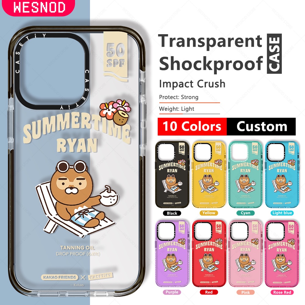 Chống sốc suốt Thời Trang đẹp Ốp Điện Thoại Họa Tiết Hoạt Hình Kakao Dễ Thương Cho IPhone 15 14 13 Pro Max 7 8 Plus 11 Xs X Xr 12 Mini gấu dẻo Mềm Silicon chống va Siêu Mỏng thương hiệu điện thoại ốp chống bẩn trong nắp