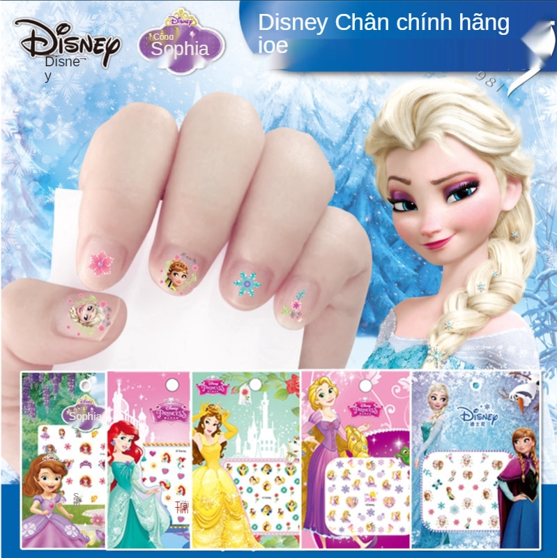 Nhãn Dán Trang Trí Móng Tay Hình Công Chúa Sophia /Bạch Tuyết Hoạt Hình Dễ Thương Cho Bé Gái