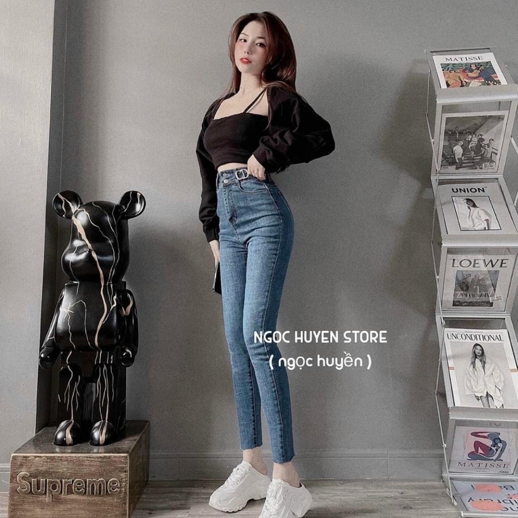 Quần jean nữ lưng cao ôm Skinny quần Bò nữ cạp cao co giãn 4 chiều HN CLothing Q6 | WebRaoVat - webraovat.net.vn