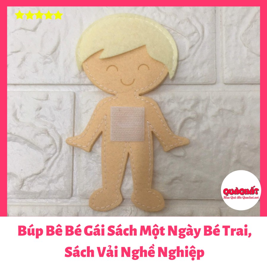 Búp Bê Bé Gái Sách Một Ngày Bé Gái, Sách Vải Nghề Nghiệp