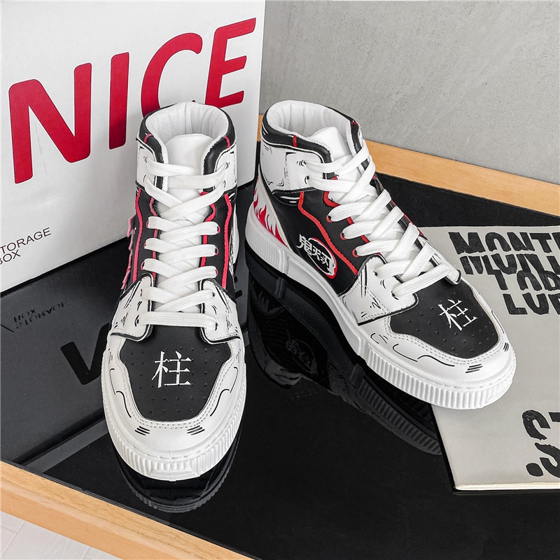 Giày thể thao cổ cao in họa tiết anime Demon Slayer: Blade thời trang cá tính cho nam nữ