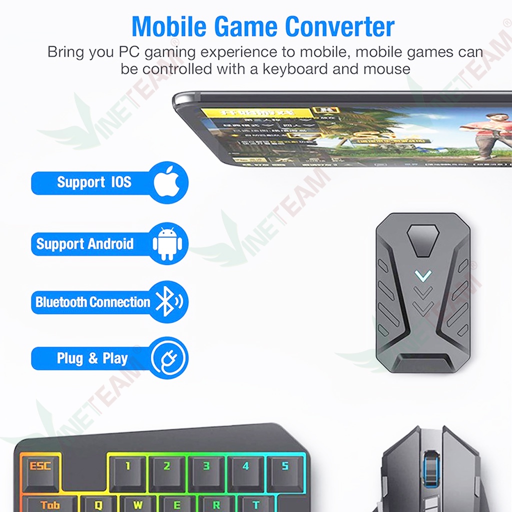 GMix Pro Bộ chuyển đổi thông minh chơi PUBG Mobile, Free Fire dc4120