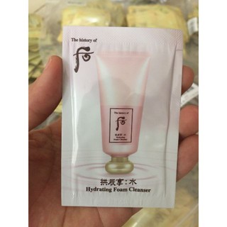 10 gói sữa rửa mặt Whoo hồng