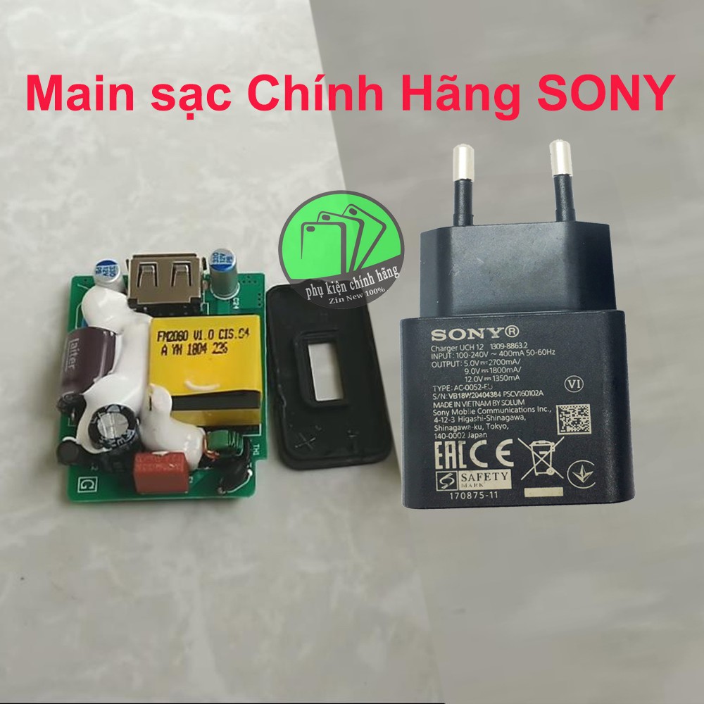 Bộ sạc nhanh 3.0 SONY UCH12 (Quick Charge 3.0), Type -C Chính Hãng nguyên SEAL Cam kết hỗ trợ khách hàng 24/24/7