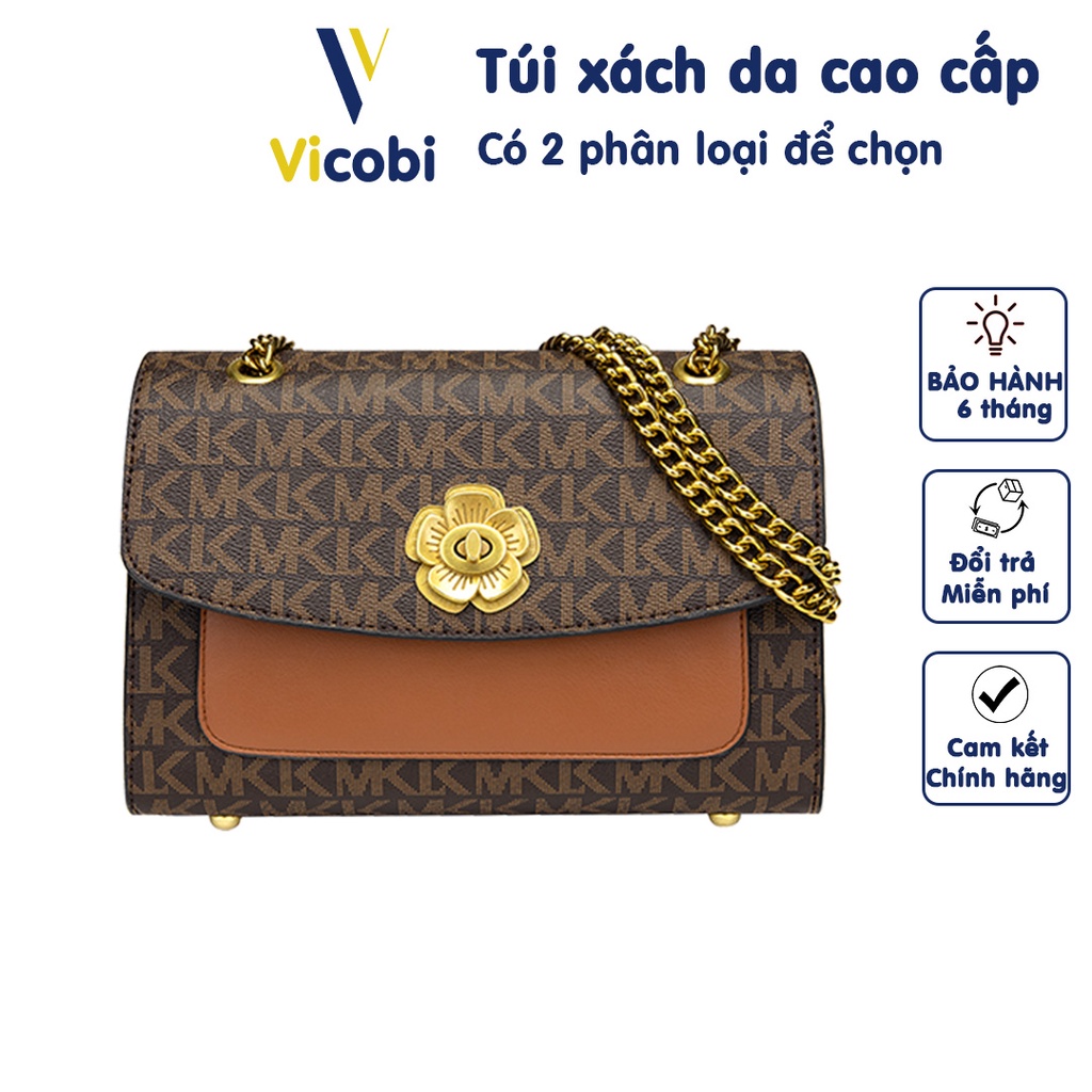 Túi xách nữ đeo vai Vicobi V3, có dây đeo chéo, chất liệu da cao cấp phù hợp đi làm, sự kiện, đi chơi