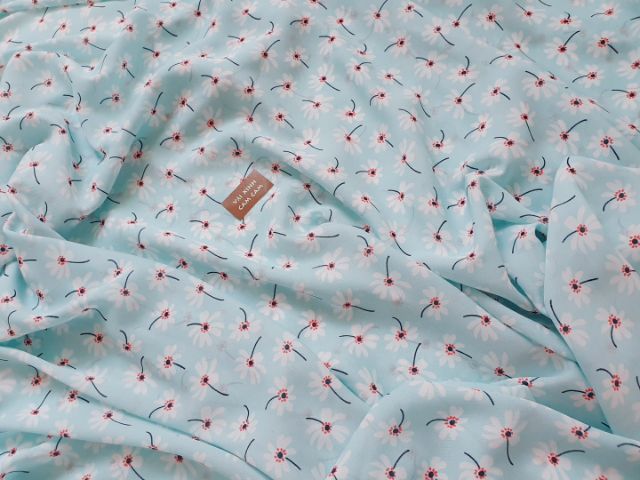 Vải voan lụa hoa bồ công anh