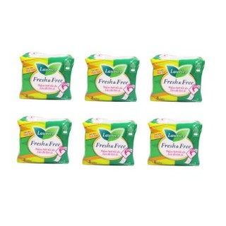 Combo 6 gói BVS Laurier Fresh & Free Siêu mỏng 22cm (8 miếng)
