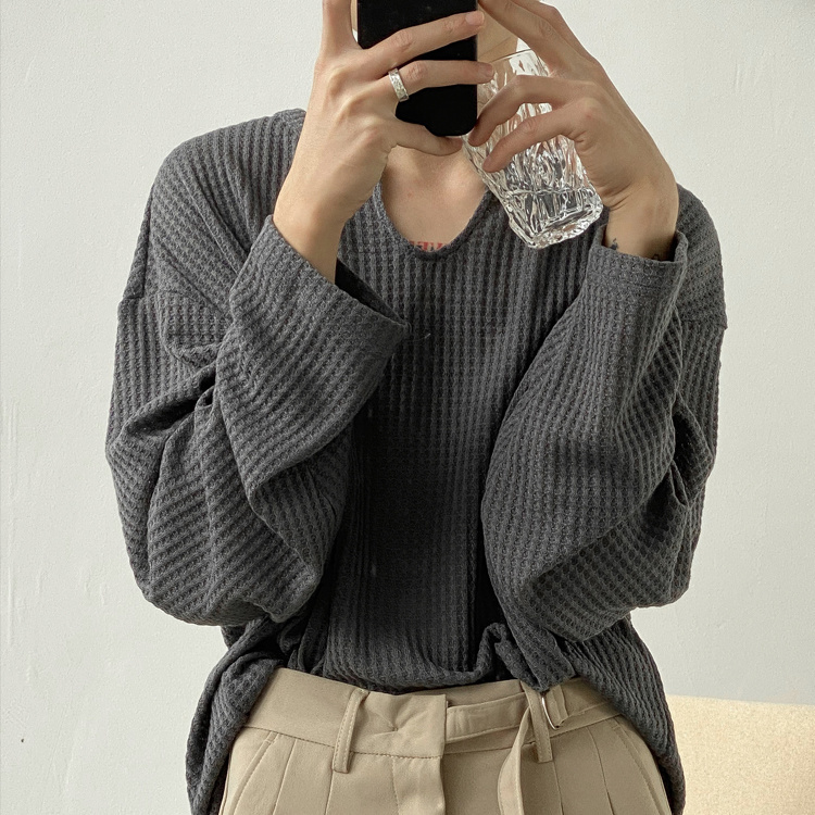 Áo Thun Nam Dài Tay Cổ Chữ V Thời Trang Hàn | BigBuy360 - bigbuy360.vn