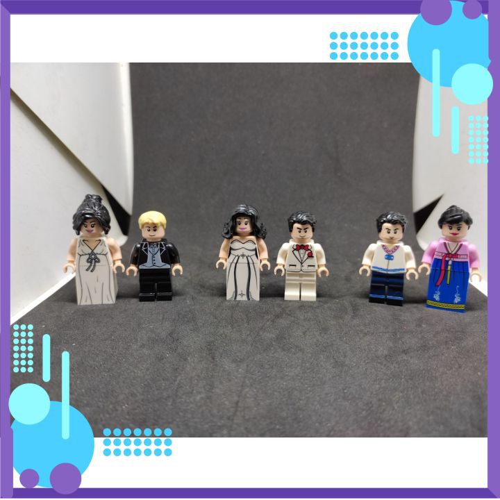 ĐỒ CHƠI LẮP RÁP 😍GIÁ SỐC😍 Cặp Đôi Cô Dâu Chú Rể MINIFIGURES