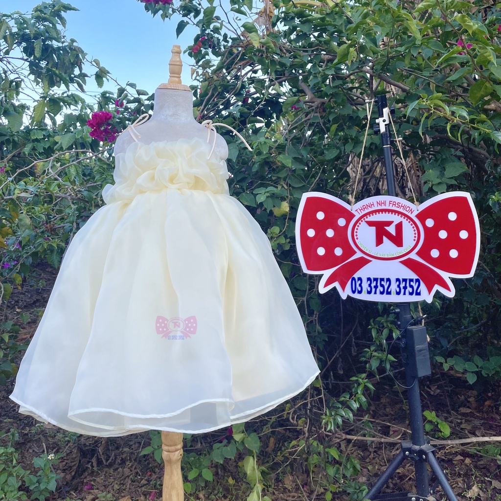 Đầm Công Chúa Bé Gái, Váy Công Chúa Voan Vàng Màu Nắng Nhẹ Cao Cấp Cực Xinh Cho Bé Yêu - TN26420220010