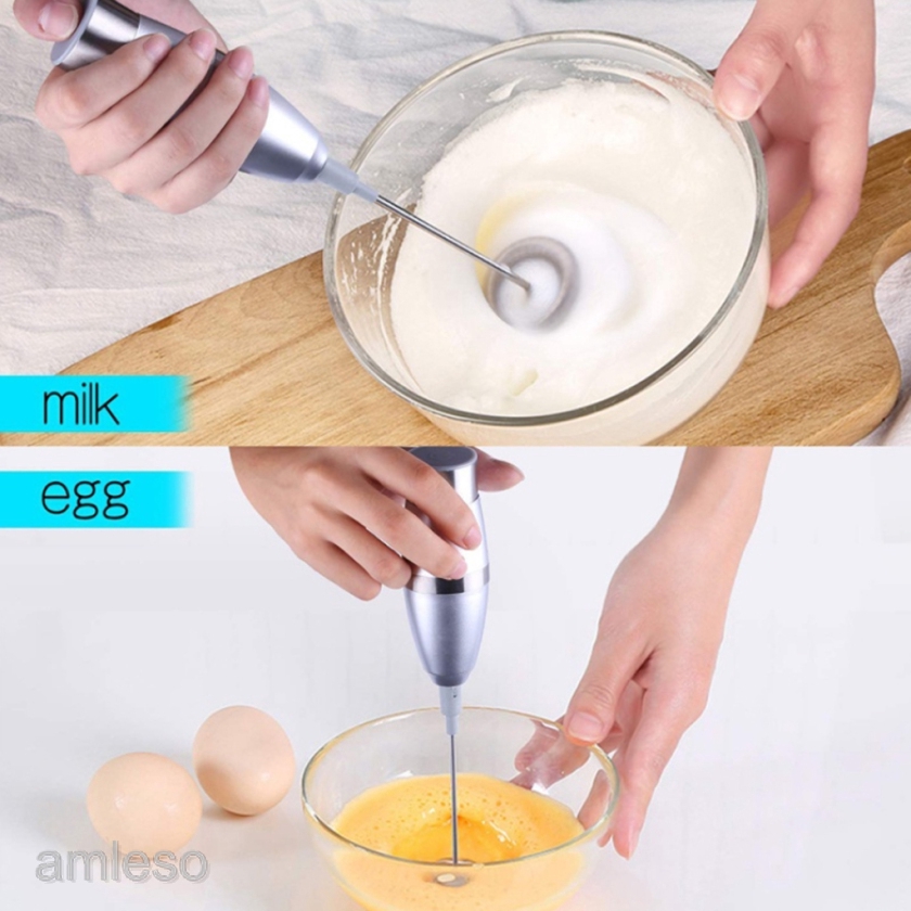 Electric Milk Frother Handheld Coffee Mixer for Latte Hot Milk Eggbeater