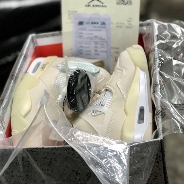 Giày Bóng Rổ JD4 Ow Kem Full Box Kèm Bill và Phụ Kiện - Giày Sneaker Nam Nữ JD