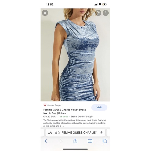 Đầm Guess body vải nhung xịn chuẩn hãng