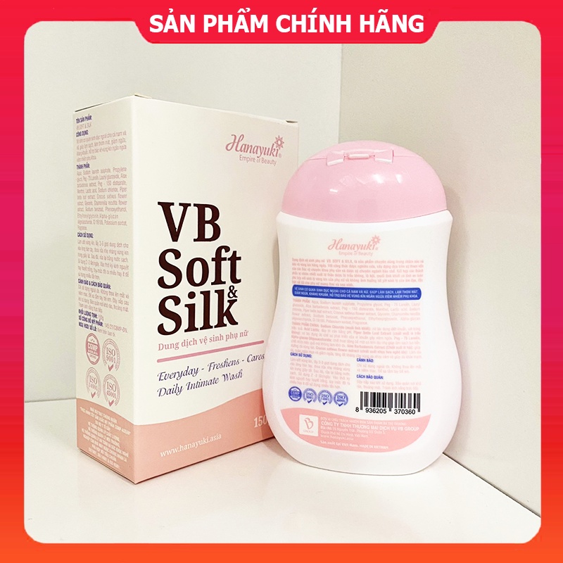 (Hàng thật) Dung dịch vệ sinh VB Soft Silk Hanayuki màu hồng chính hãng - Dung dịch vệ sinh phụ nữ Hana hồng