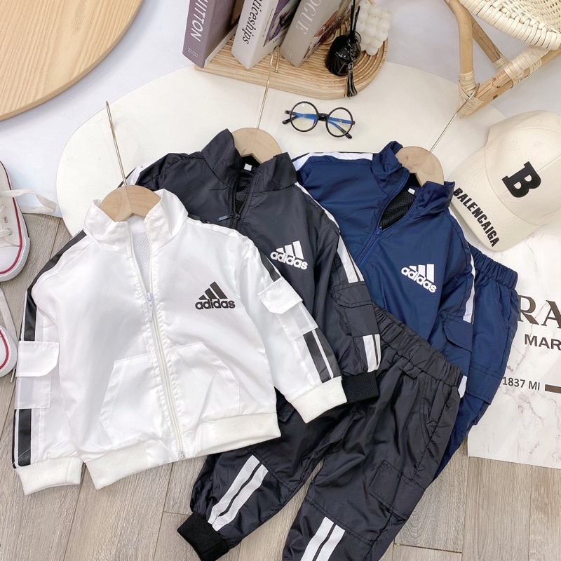 Bộ quần áo , bộ gió thể thao adidas khoẻ khoắn vừa ấm áp vừa thời trang cho bé trai bé gái từ 9-20kg