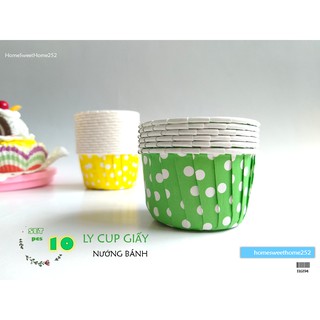 Set 10 cup giấy nướng bánh cupcake