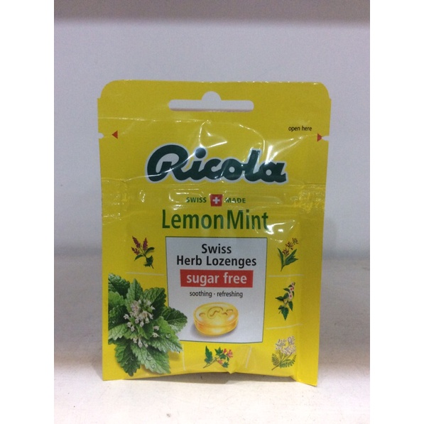 kẹo ngậm thảo mộc không đường (ricola-lemon mint) 17.5g